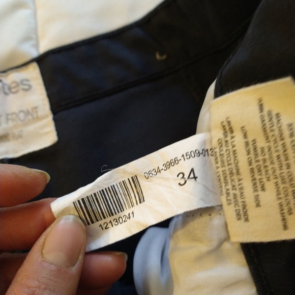 Size 34 men's classic flat front dark blue stripe short - Picture 11 of 15